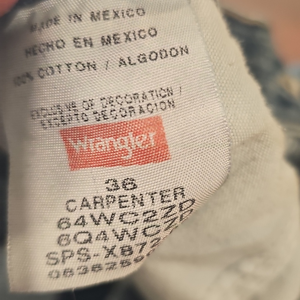 M Blue Wrangler Jean Shorts Sz W36 - Picture 4 of 4